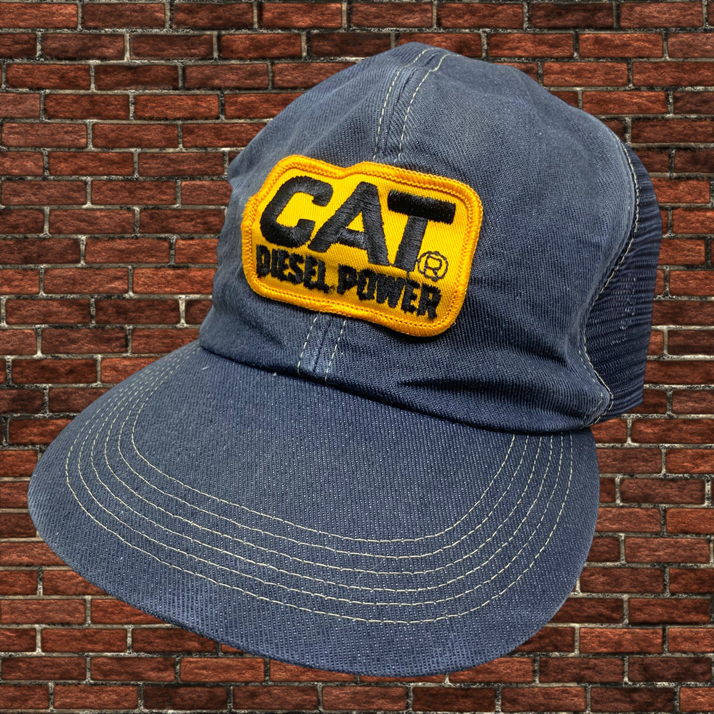 Vintage Caterpillar CAT Diesel Power Patch Trucker Hat Mesh Snapback Workwear